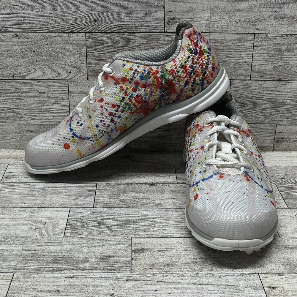 FootJoy Empower Performance Golf Shoe Paint Splatter Soft Spike 98012 Women Sz 6